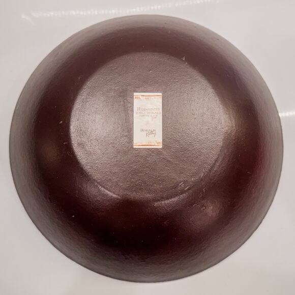 Vintage Hand Painted Oak and Acorn Fall Bowl-Designs by Kathy, Fall Decor-11”H - Picture 6 of 7